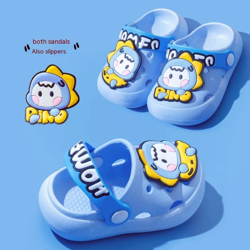 Cartoon Popular Mushroom Outdoor Cute Boys Sandal Light Breathable Casual Shoes Child Blue Shoes New Popular Summer Kids