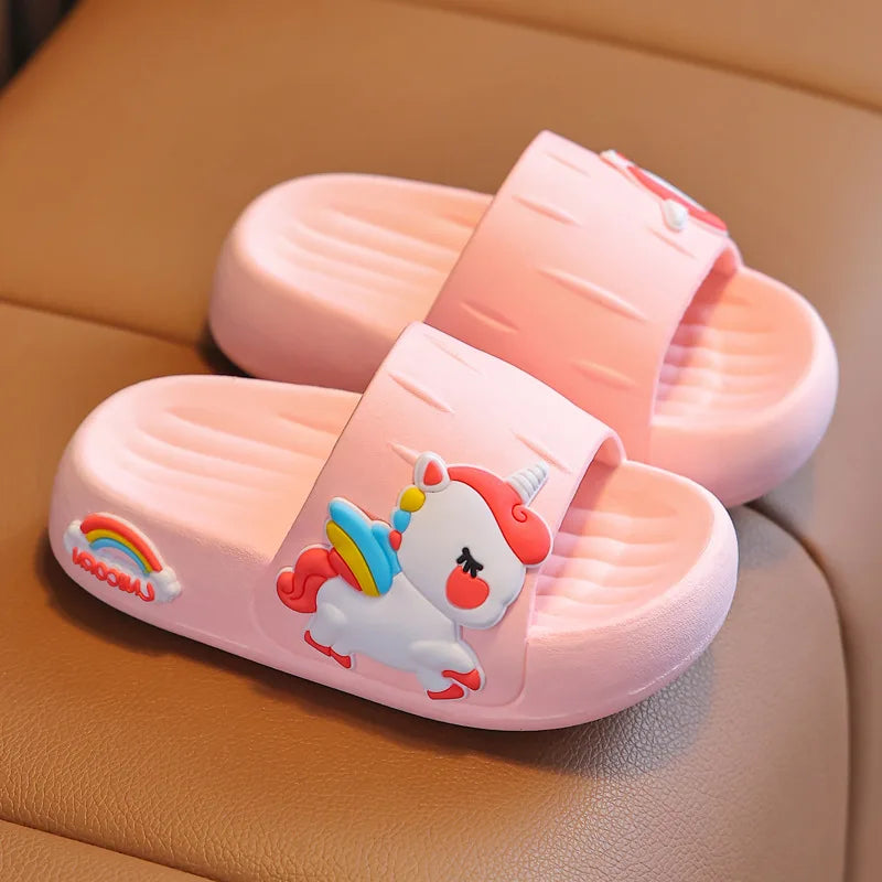 New Cute Children Slippers Flip Flops Soft Sole Cartoon Slipper Women Man Bathroom Sandal Non-slip Children Shoes Sandals