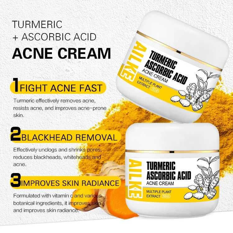 Manufacturer Facial Whitening Tumeric Herbal Scar Removal Anti Acne Night Cream for Face