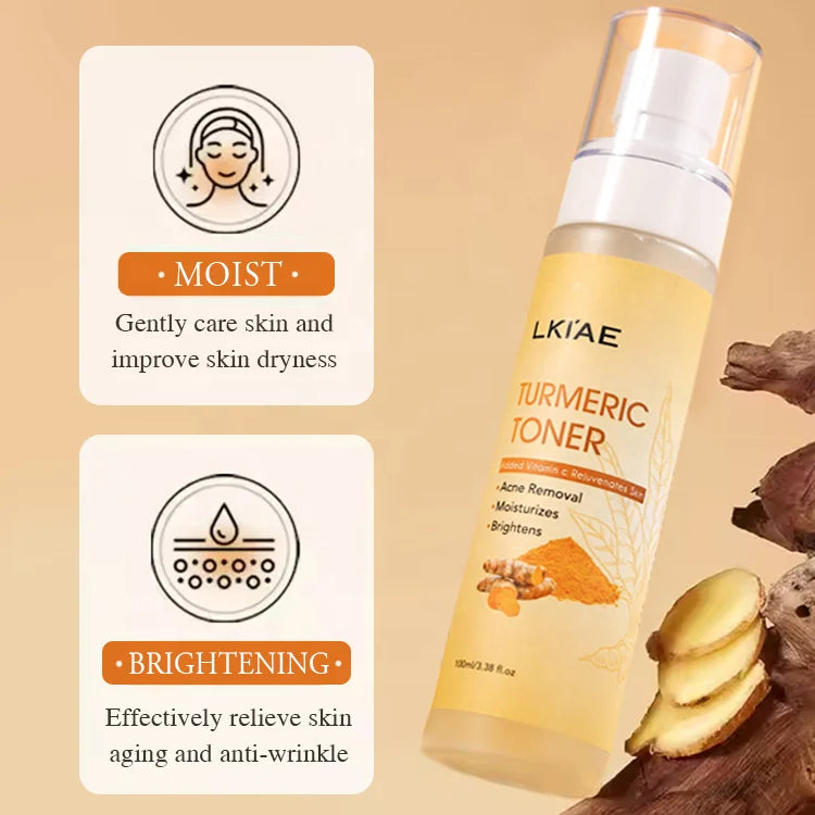 Ailke (New) Glowing Turmeric and Vitamine C Spray Acne Prone Moisturizing Tumeric Face Cosmetics Skin Toner for Oily