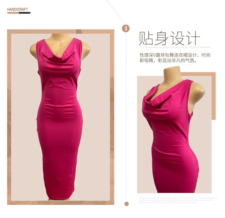 5967 Products Women's Clothing Lady Dresses Ladies Summer Temperament Sequined Slim Hip Little Black Women Casual Dress