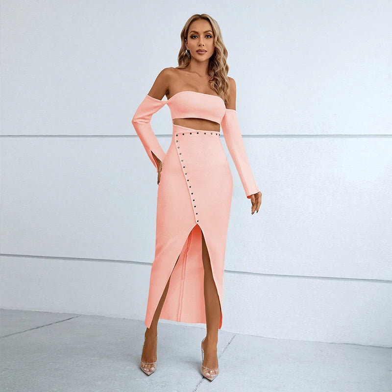 C2051 Strapless Celebrate Dress Solid Color OEM Fashion Wedding Party Dresses Ladies Elegant White Clothing