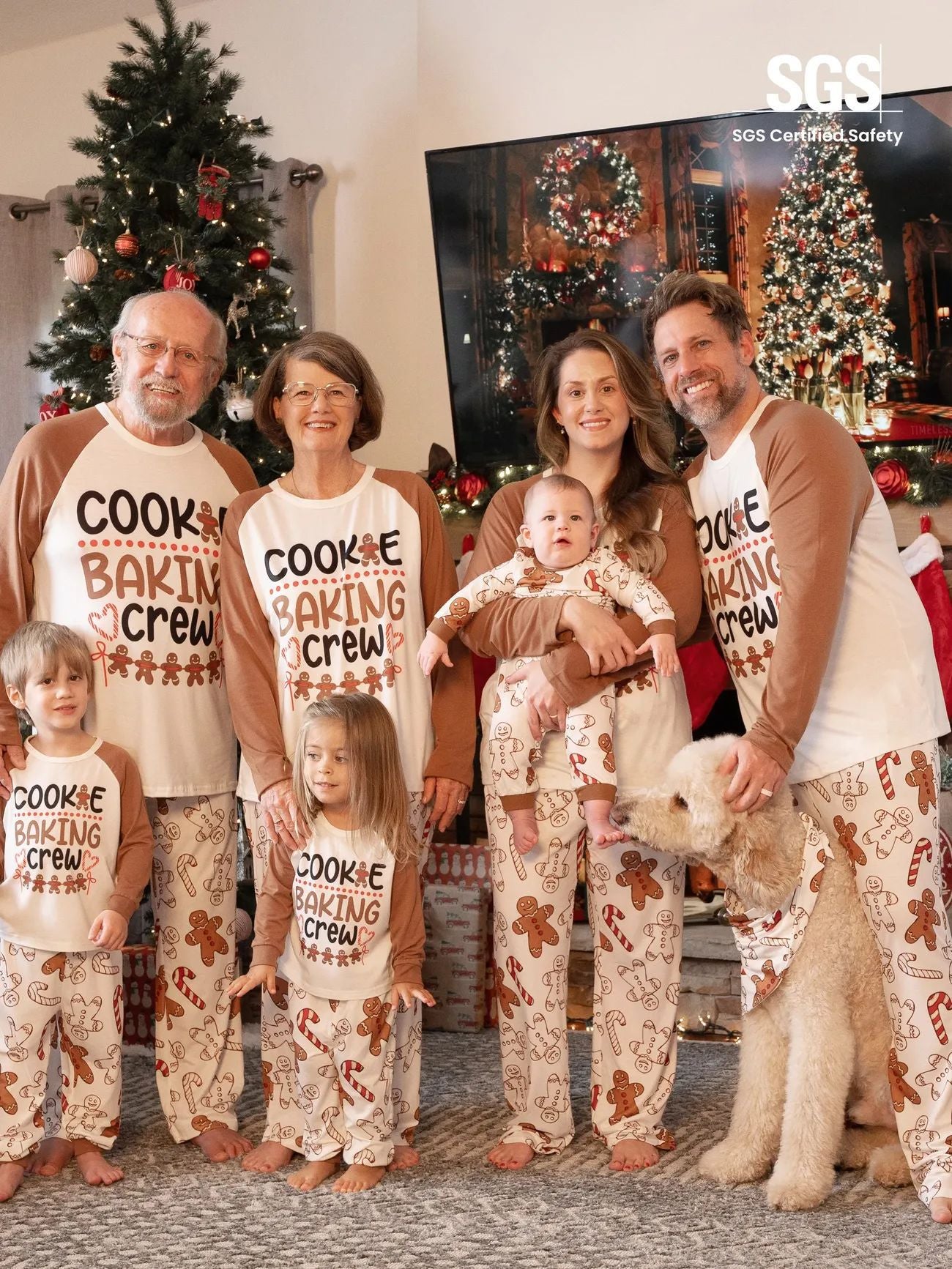 Cotton Mother Kids Family Matching Christmas Pajama Sets Letter Print Parent-child Brother Sister Look Sleepwear Couple Pyjamas