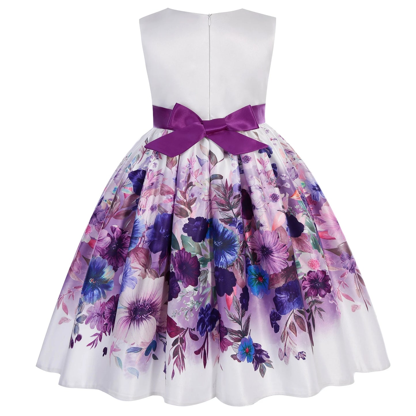Children's dresses 2025 new foreign trade printing forging cloth girls modeling clothes runway little host dress princess dresse