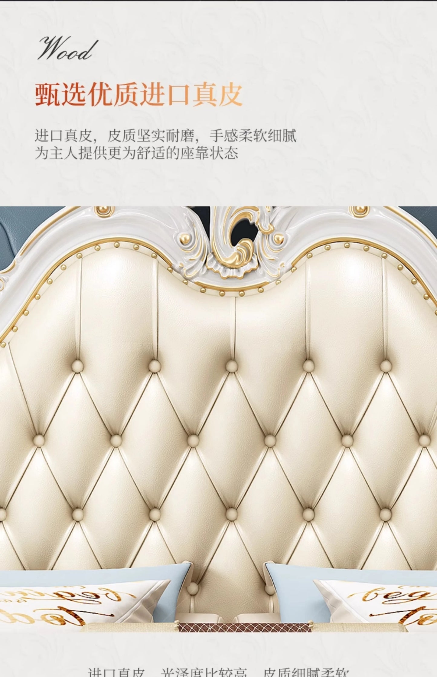 European Luxury Bed Bedroom Comfortable Ergonomic Double Sleeping Safe Bed Sun Princess Cama Solteiro Lounge Suite Furniture