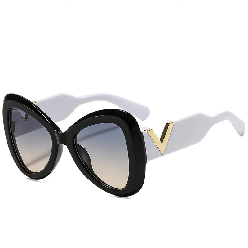 2025 New Fashion Big Frame Cat's Eye Butterfly Women Sunglasses Luxury Designer Men Sunglass Outdoor Travel Eyewear Female UV400