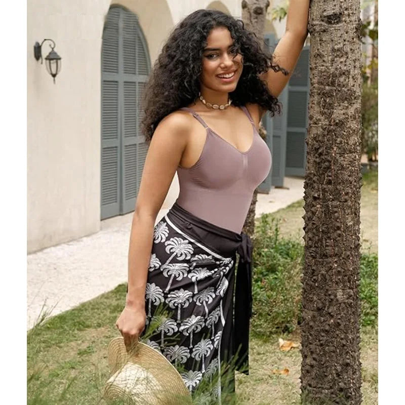 GUUDIA Spandex Bodysuit Thong String Shapewear Compression Body Shapers Cupless Wirefre Open Crotch Tummy Control Jumpsuit