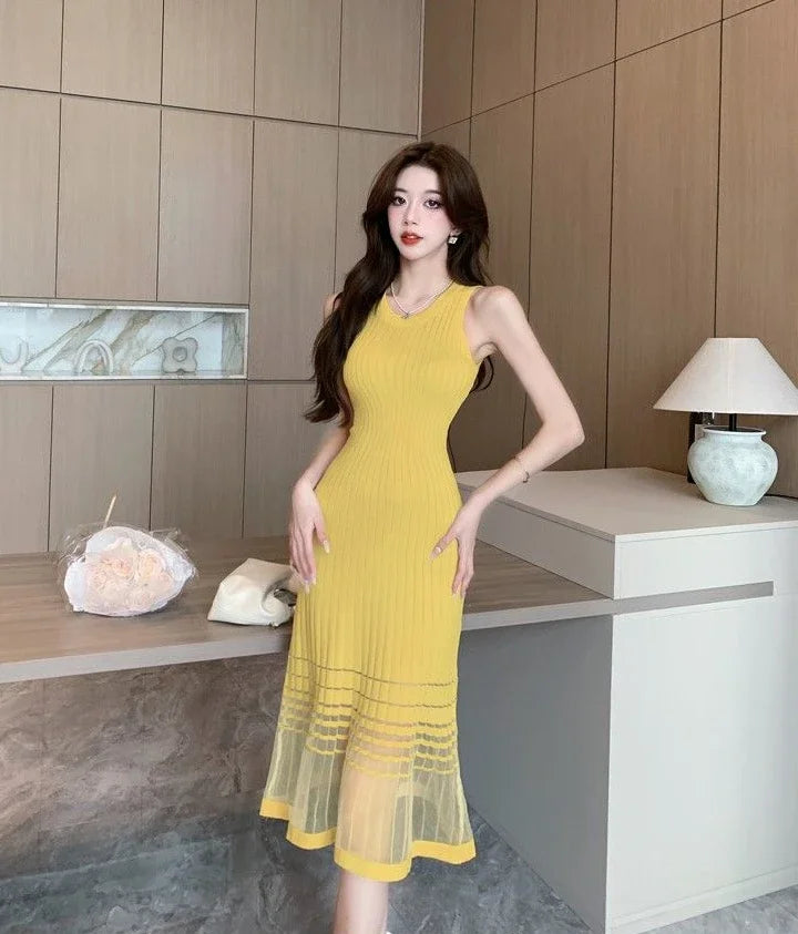 Dresses for Women Black SMidi Woman Dress Party Evening Night Club Prom Casual Youth G Fashion Summer 2024 Retro Sensual Sexy X