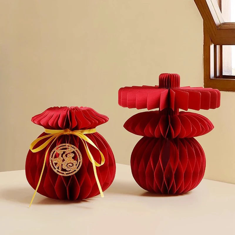 Folding Christmas Tree Decoration Honeycomb Origami Christmas Tree Base Home Space Layout Artificial Decorated Christmas Tree