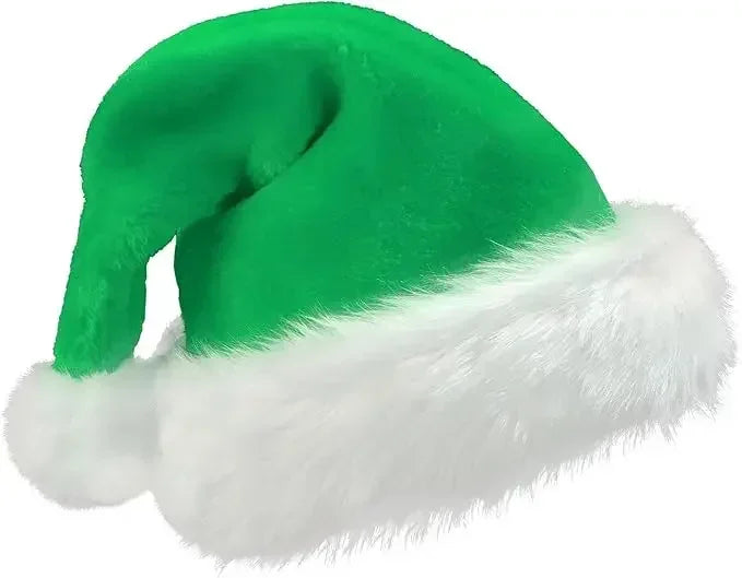 Chrismas Hat Adults Santa Hat for Men and Women Pink Green Blue Red Purple Black White