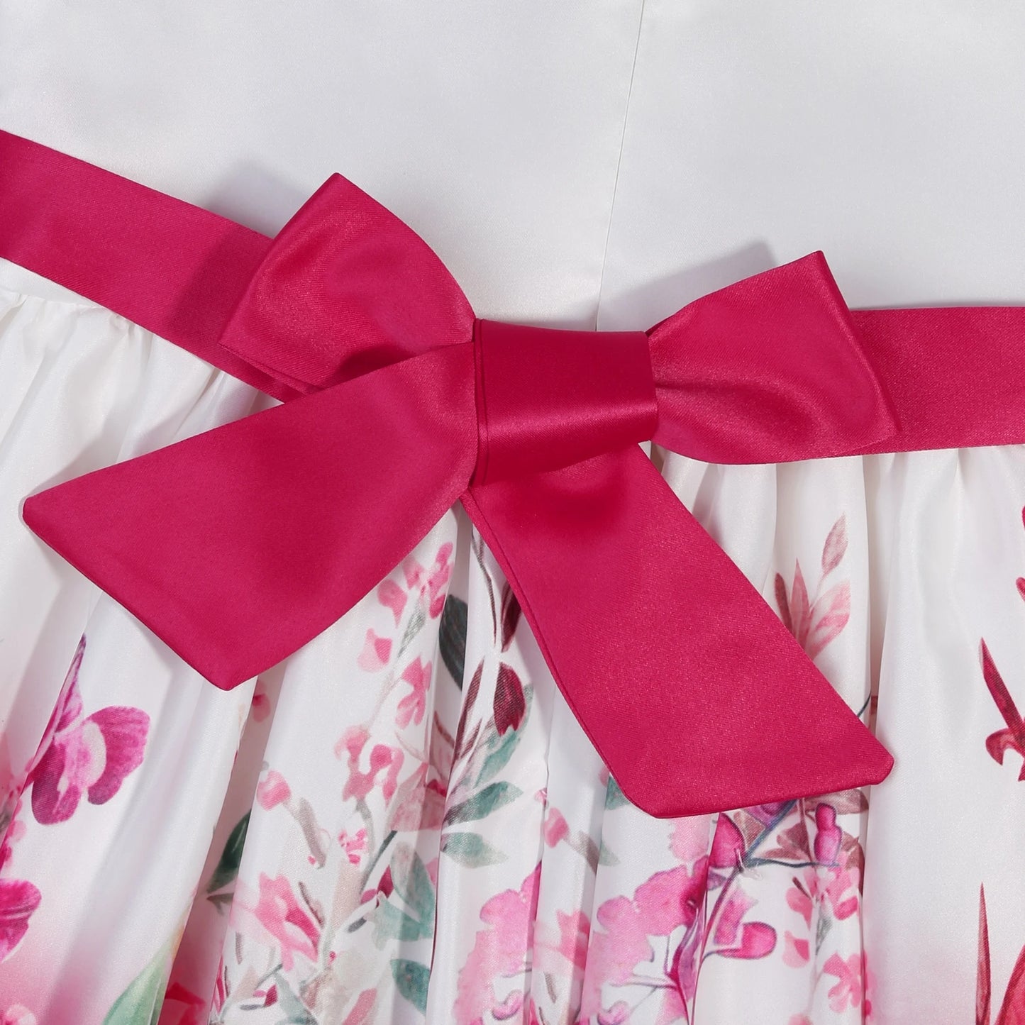 Children's dresses 2025 new foreign trade printing forging cloth girls modeling clothes runway little host dress princess dresse