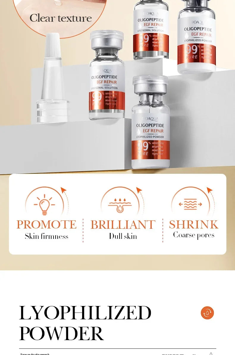 Facial  Serum Yeast Freeze-Dried Power Skin Care Set Shrink Pores Moisturizing Brighten Anti Aging Peptides Essence