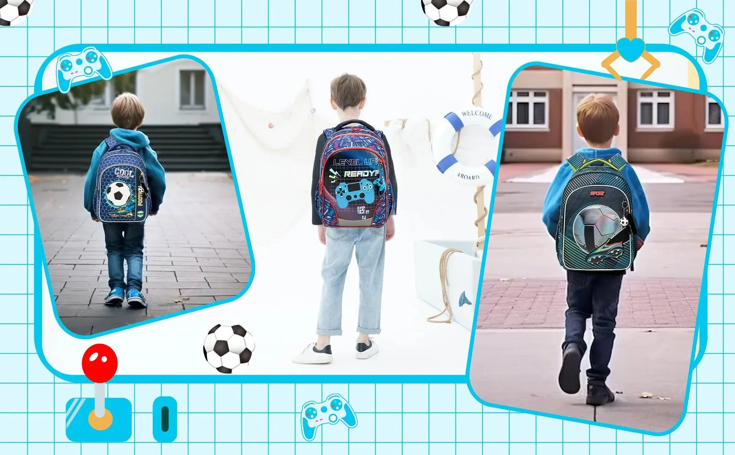 Children's School Bag for Boys Waterproof Backpack Set with Thermal Bag School Boy Backpack Elementary Student Shoulder Bag