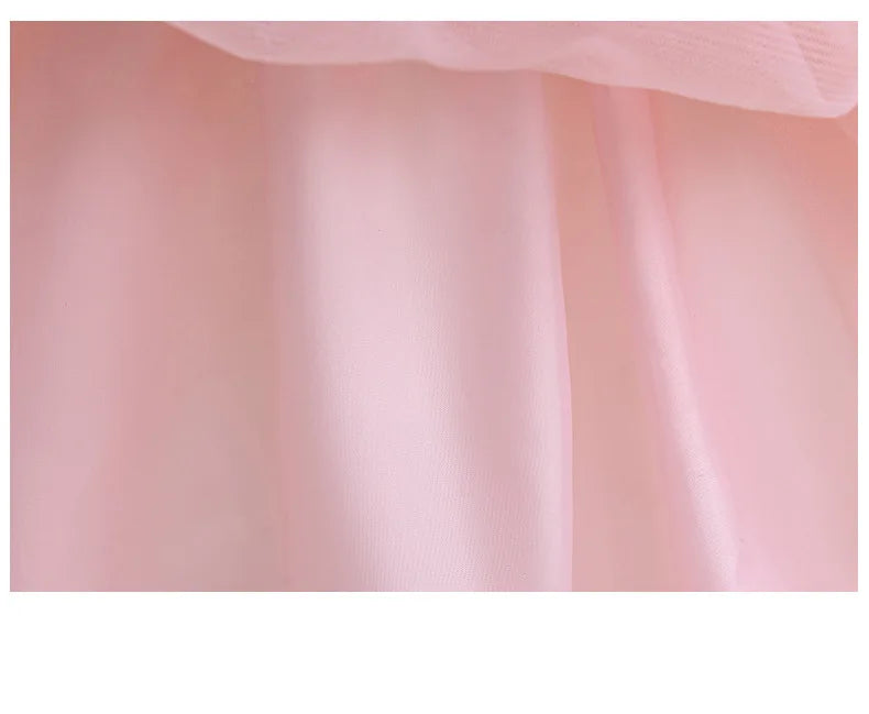 Baby Dresses Elegant Party Dresses For Girls Fashion Lace Sleeve Flower Girl Dress Embroidery Butterfly Children's Summer Dress