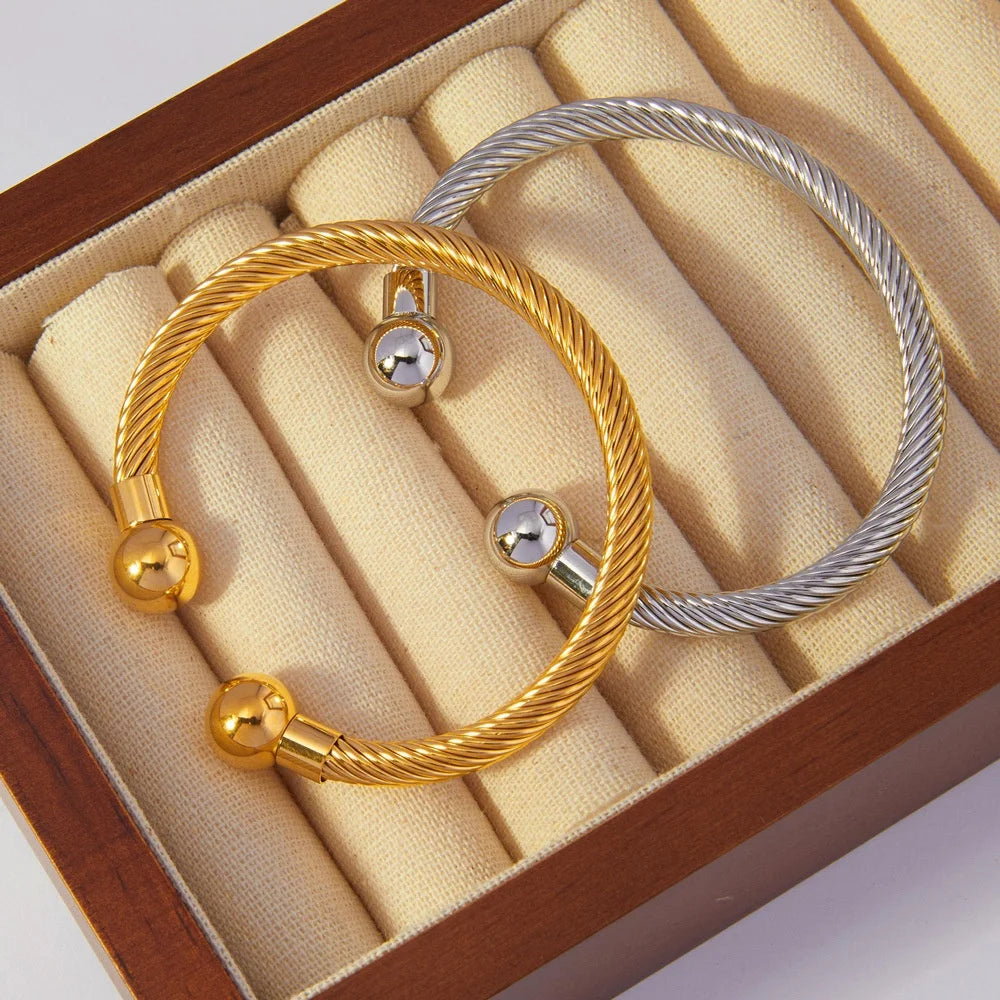 Women's Bracelet Adjustable Opening Round Bead Accessories Fashionable and Versatile Jewelry