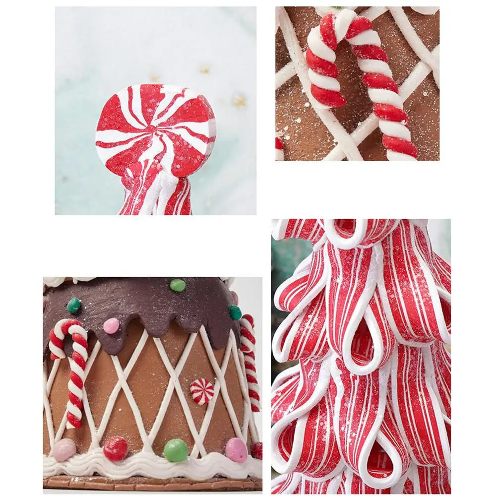 Mini Christmas Tree Decorative Miniature Christmas Tree Candy Cake Shaped Artificial Christmas Tree For Home Tabletop Decor