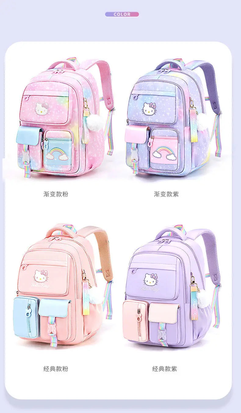 Hello Kitty Children's Schoolbag Primary School Student Girls' Spine Protection Burden Reduction Girls' Backpack school backpack
