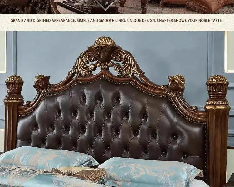 Luxury Nordic Bed Multifonction King Size Aesthetic Sleeping French Bed Lounge Wooden Modern Cama Matrimonial Bedroom Furniture