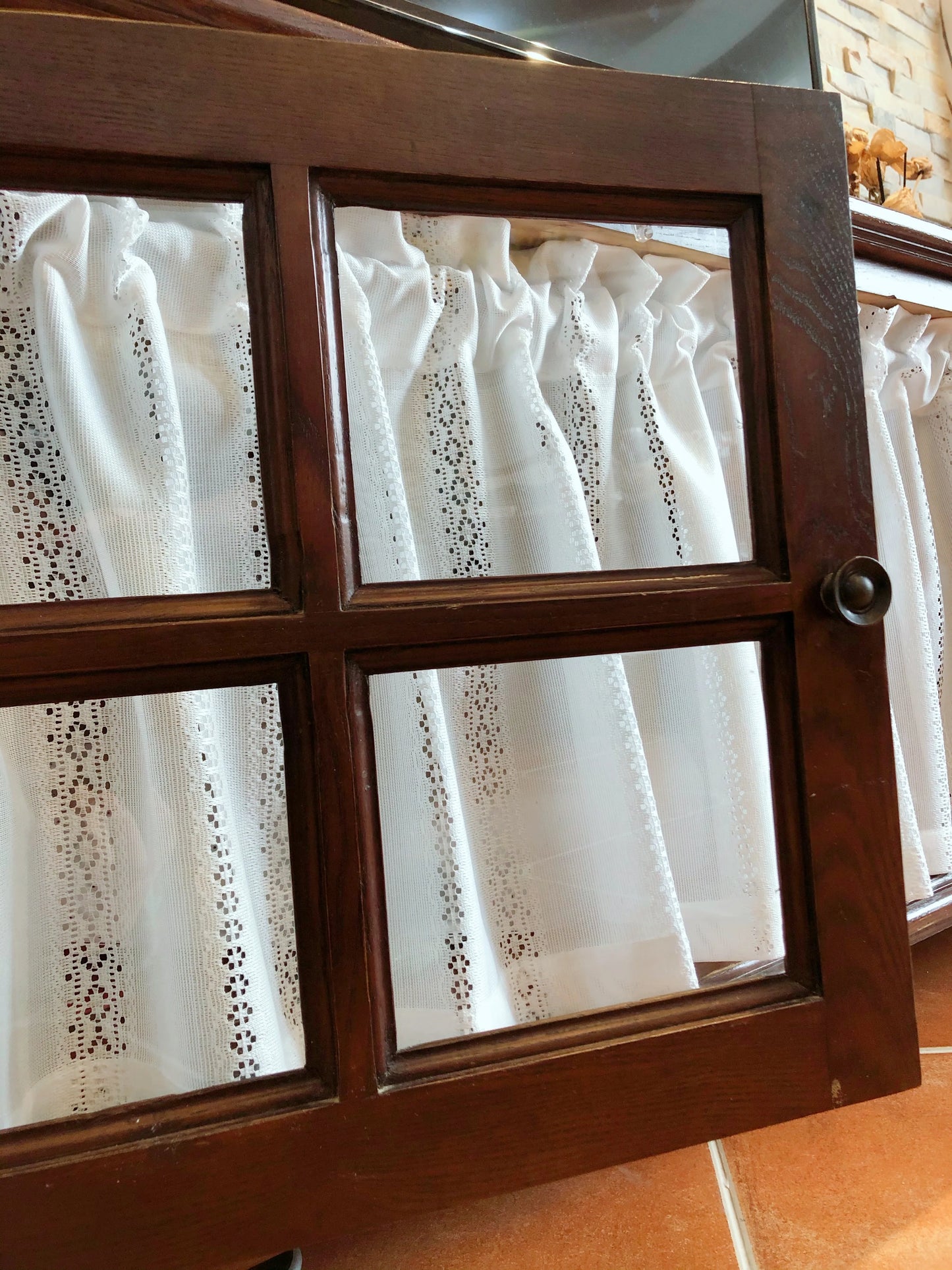 Modern Luxurious and Exquisite Window Curtains New Simple White Lace Short Curtain Partition Gauze Small Curtain Cabinet Curtain