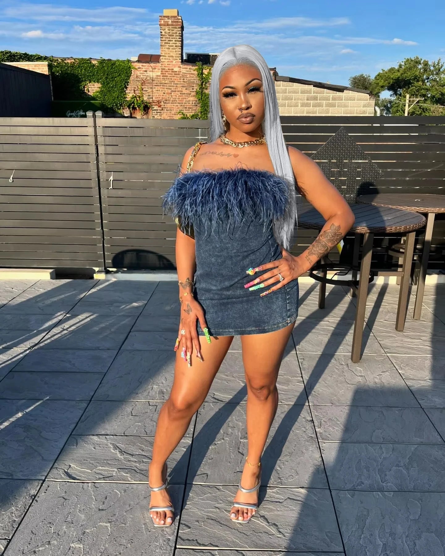 Silver Grey Straight Lace Front Human Hair Wig 40 Inches Colored HD Transparent 13x6 Lace Frontal Wig for Women Preplucked 250%