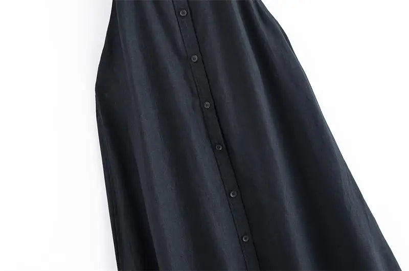 Dresses Summer Women's 2025 New Neck-Hanging Elegant Long Holiday Dress Women Street Chic Youth Loose Fashion Dress