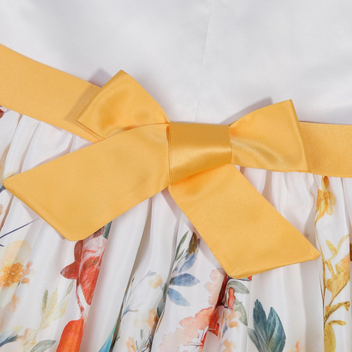 Children's dresses 2025 new foreign trade printing forging cloth girls modeling clothes runway little host dress princess dresse