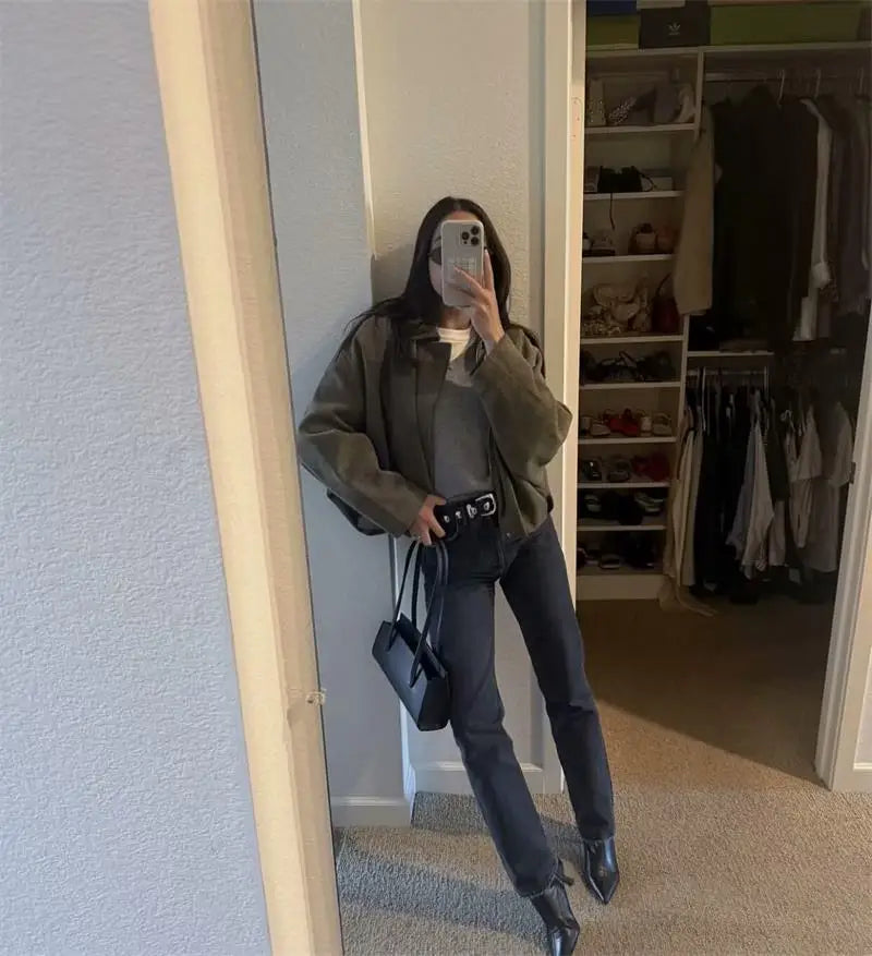 Jackets Autumn Women's 2025 New Outerwear Chic Elegant Loose Warm Women's Coat Street Youth Fashion Joker Coat Jacket