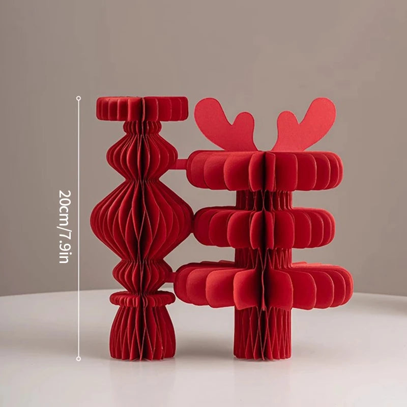 Folding Christmas Tree Decoration Honeycomb Origami Christmas Tree Base Home Space Layout Artificial Decorated Christmas Tree