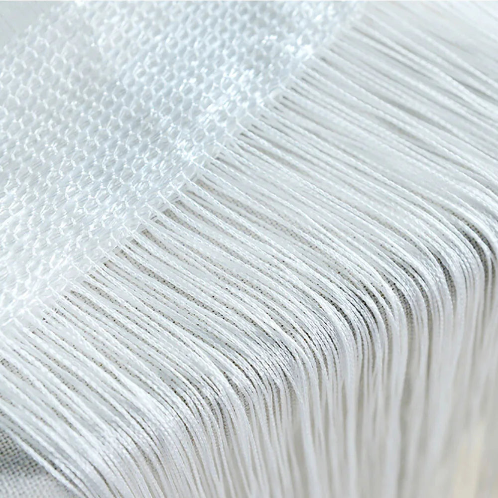 Curtains For Living Room 50cmx200cm Thread Curtain For Living Room Door Wall Window Panel Room Divider Decorative Tassel Curtain