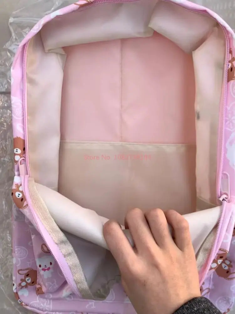 Kawaii Cute Sugarbunnies Backpack School Bags For Girls Cartoon Bunny Pink School Backpack Bagpack Knapsack Girl'S Gift