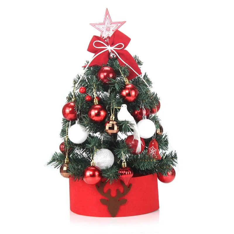 2022 New 45/60cm Merry Christmas Tree For Home Desktop Decoration Cristmas Ornament Xmas Navidad Gifts Led New Year Tree