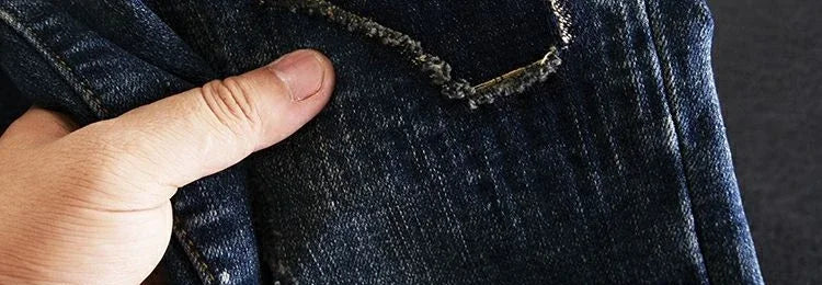 Jeans for Men Straight Cropped Trousers Graphic Motorcycle with Print Pockets Male Cowboy Pants Denim Y 2k Vintage Cotton Luxury