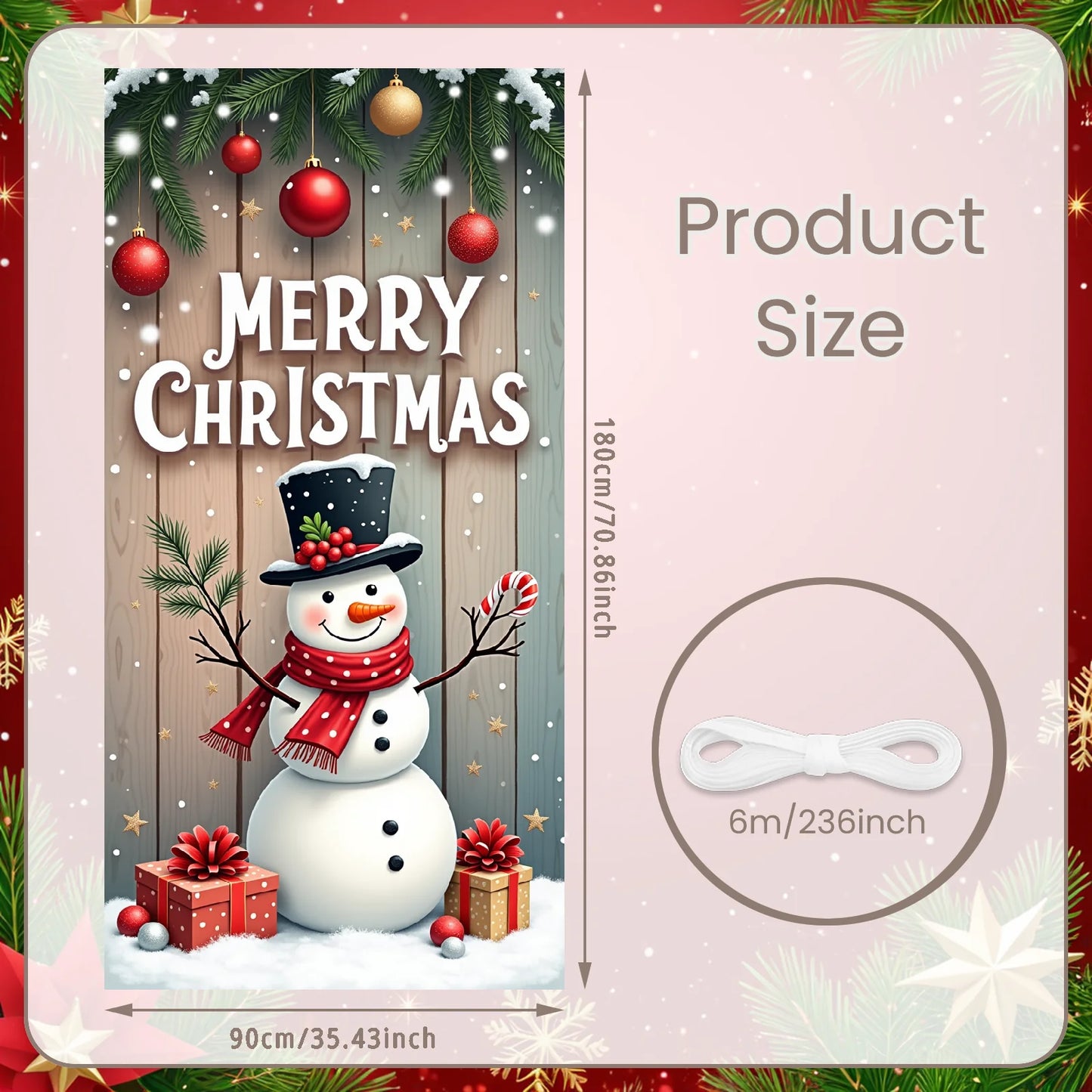 Christmas snowman Hanging Flag Door Banner Christmas Decorations For Home 2025 Ornaments Xmas Gifts Navidad New Year Decor 2026