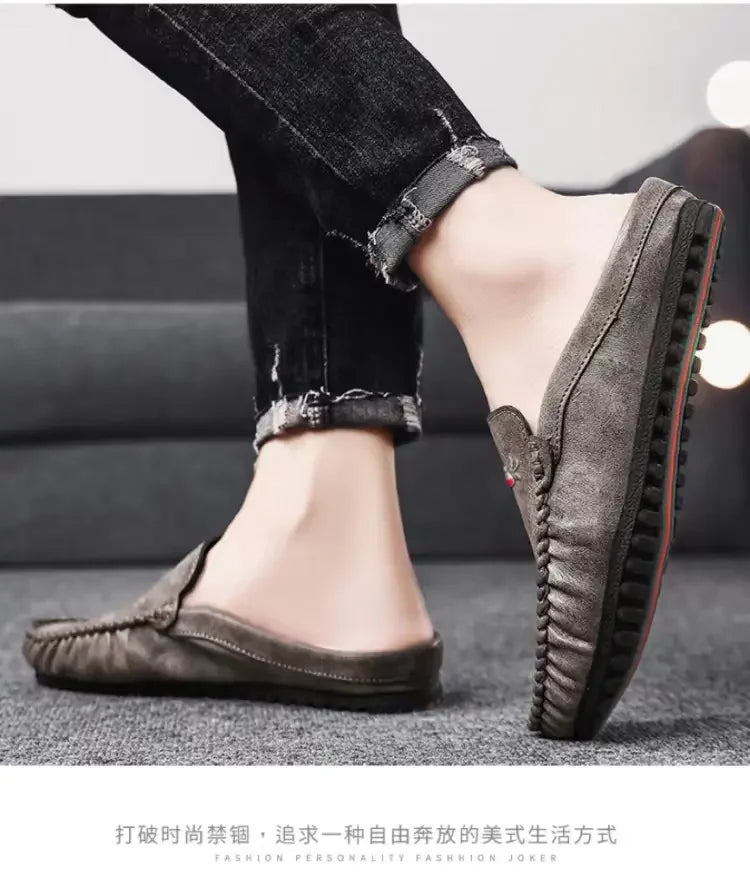 Shoes for Men Retro Elegant Gentleman Style Casual Party Comfortable Street Walking Summer Shoes Flat Bottomed Lightweight