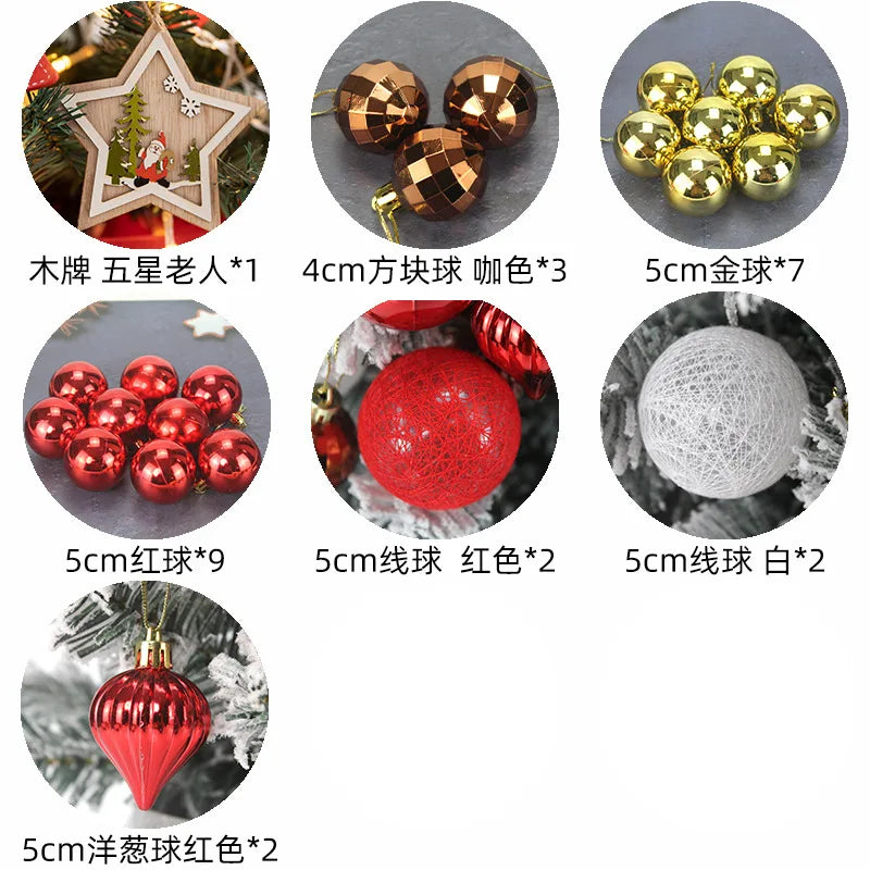 45/60cm DIY Christmas Tree With LED Light Mini Desktop Tree Christmas Decoration New Year Gift Home Christmas Ornaments