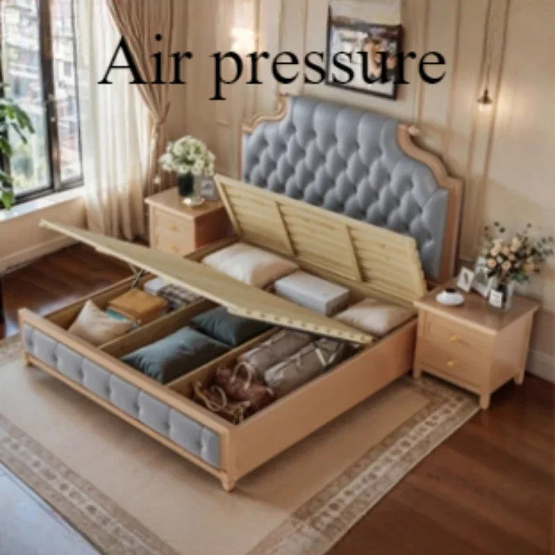 Bett King Size Queen 150x200 Bed Simple Frame Wood European Twin Double Bed Modern Letto Matrimoniale Lit Camas De Dormitorio