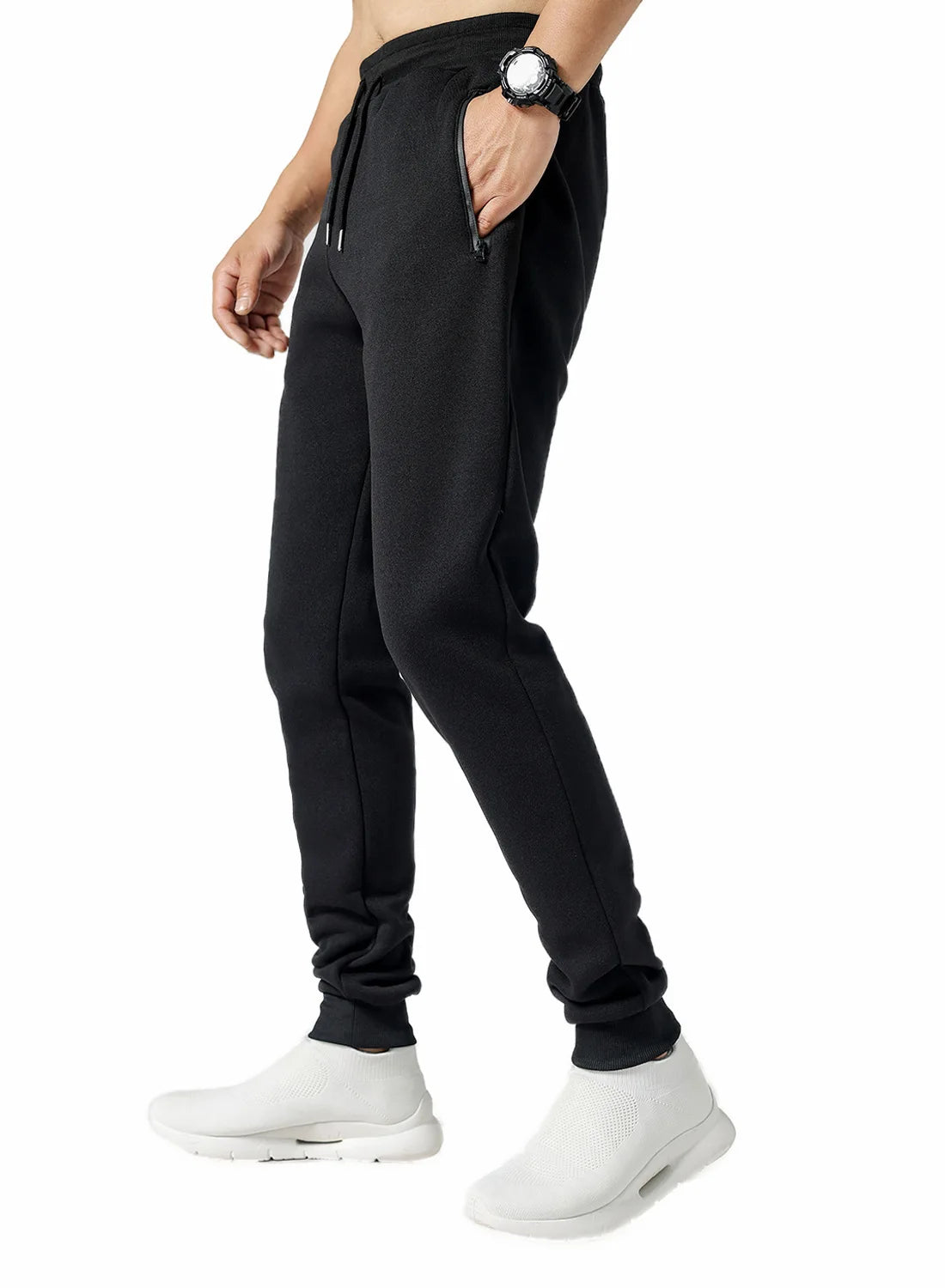 2024 new Sweatpants Streetwear Trousers Men Pants Solid color Drawstring Zipper Pockets Cargo Pants Men Overalls Running pants