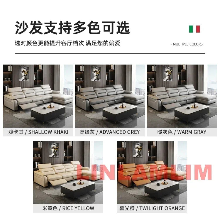Linlamlim Multifunctional Convertible Sofa Bed With Eletric Recliner, Folding Sofa Cama With Power Reclining Seats & Storage Box