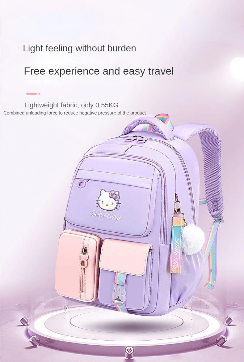 Hello Kitty Children's Schoolbag Primary School Student Girls' Spine Protection Burden Reduction Girls' Backpack school backpack
