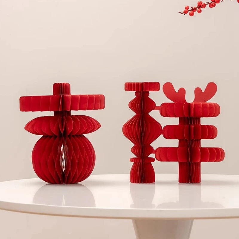 Folding Christmas Tree Decoration Honeycomb Origami Christmas Tree Base Home Space Layout Artificial Decorated Christmas Tree