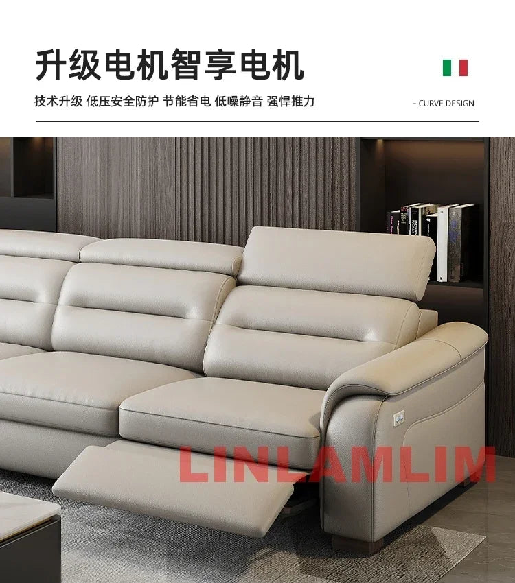Linlamlim Multifunctional Convertible Sofa Bed With Eletric Recliner, Folding Sofa Cama With Power Reclining Seats & Storage Box