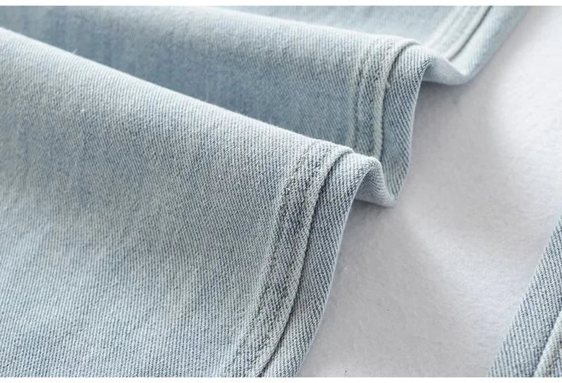 Blue Jeans Women High Waist 2025 Loose Casual Boyfriend Long Jeans For Work Ladies Simple Straight Leg Denim Pants For Women