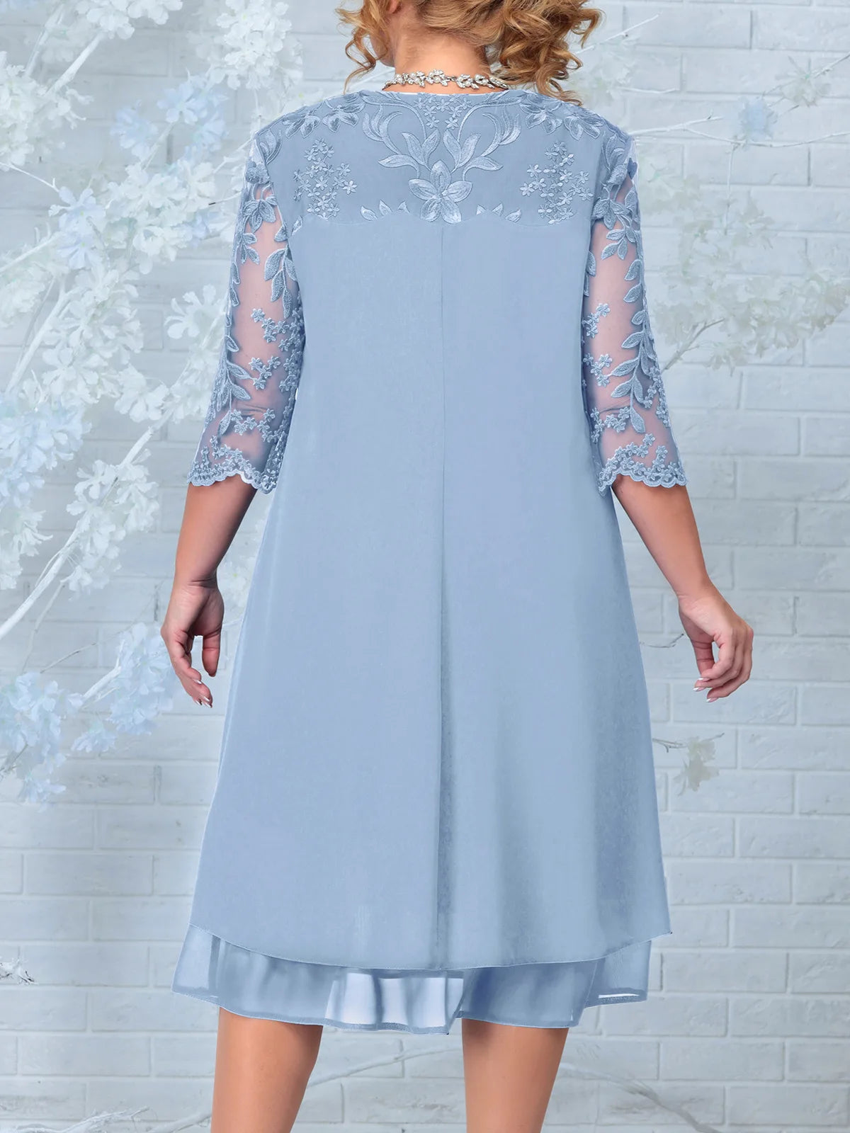 Plus Size Dresses For Women Elegant Embroidery Chiffon Prom Formal Wedding Evening Party Banquet Prom Women Clothing Vestidos