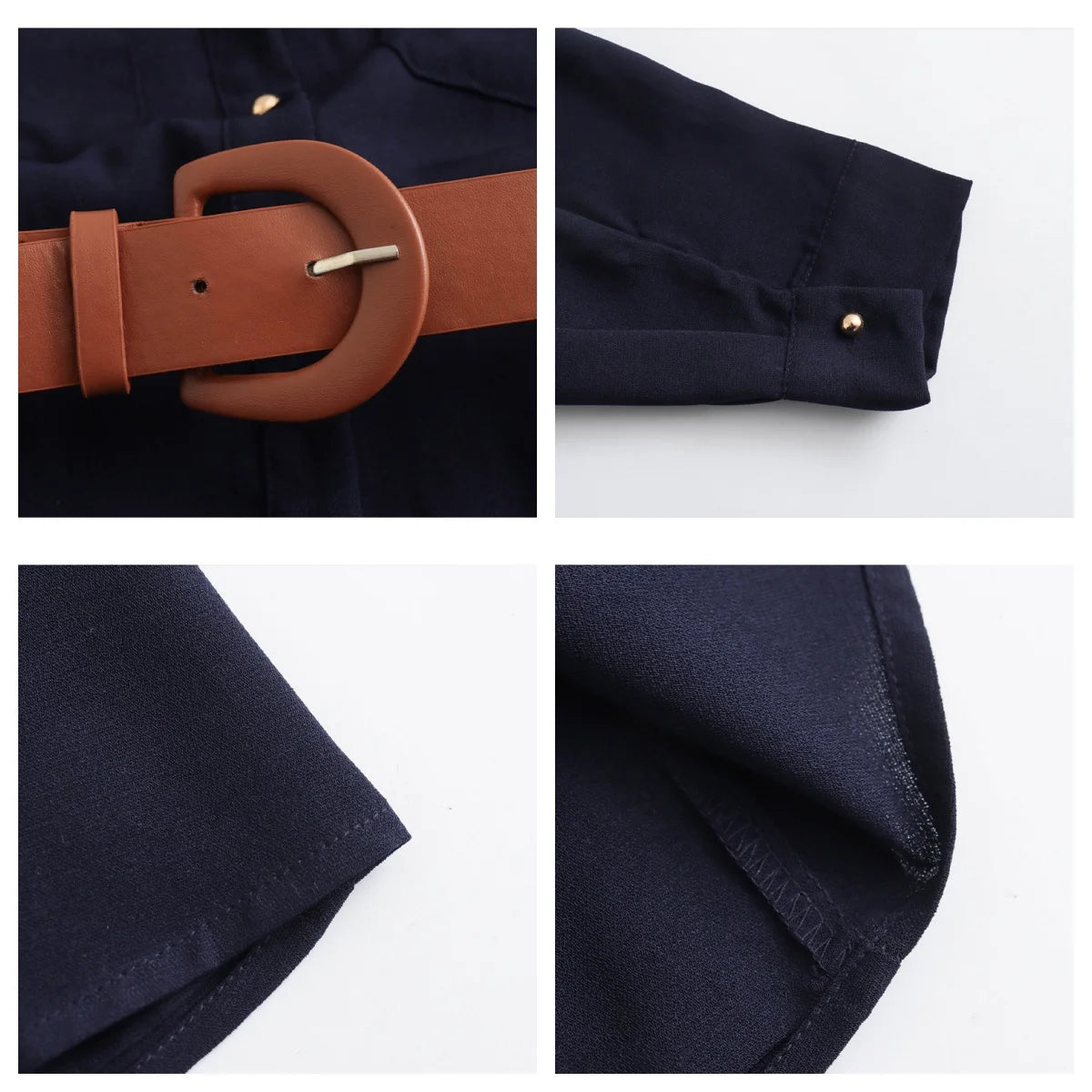 Dresses Women's Spring 2024 New  Loose Belt Elegant Women's Dress Street Fashion Holiday Youth Dress