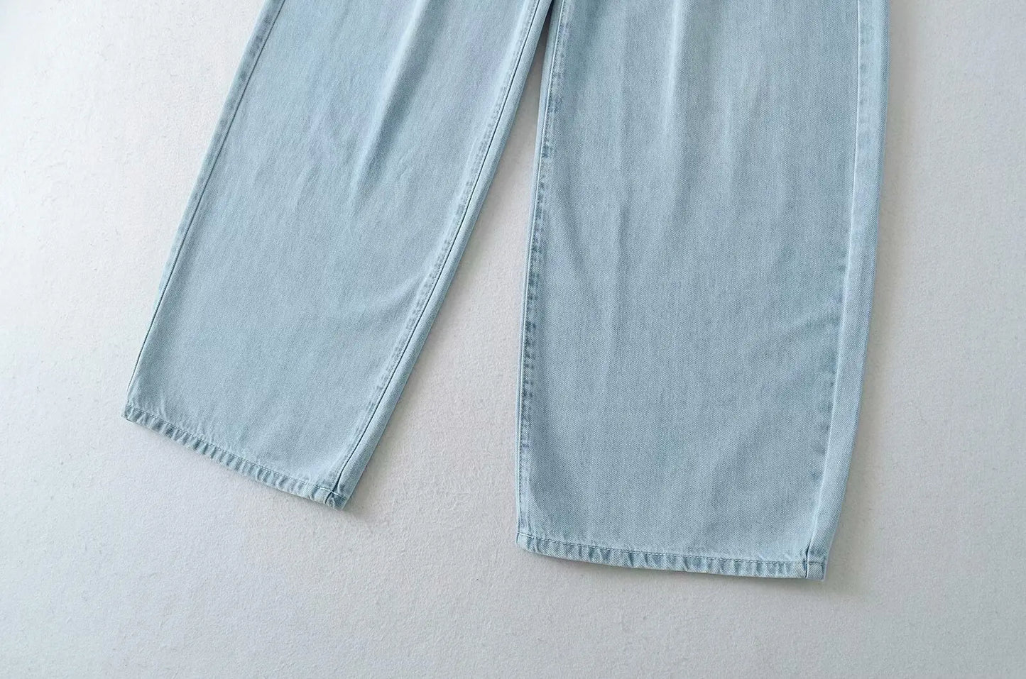 Women 2025 Fashion Straight Jeans Vintage Solid Casual High Waist Wide Leg Denim Pants High Street Lady Trousers Jeans
