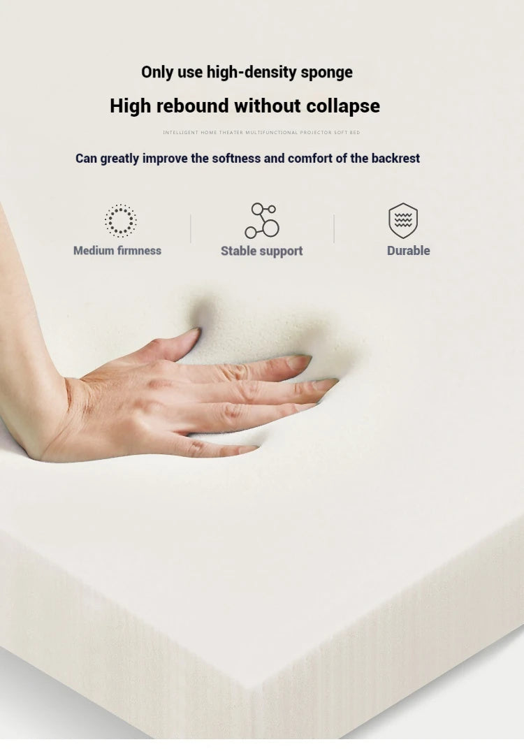 Queen Luxury Modern Double Bed Storage Multifonction Bedroom King Double Bed White Frame Smart Cama Box Casal Room Furniture