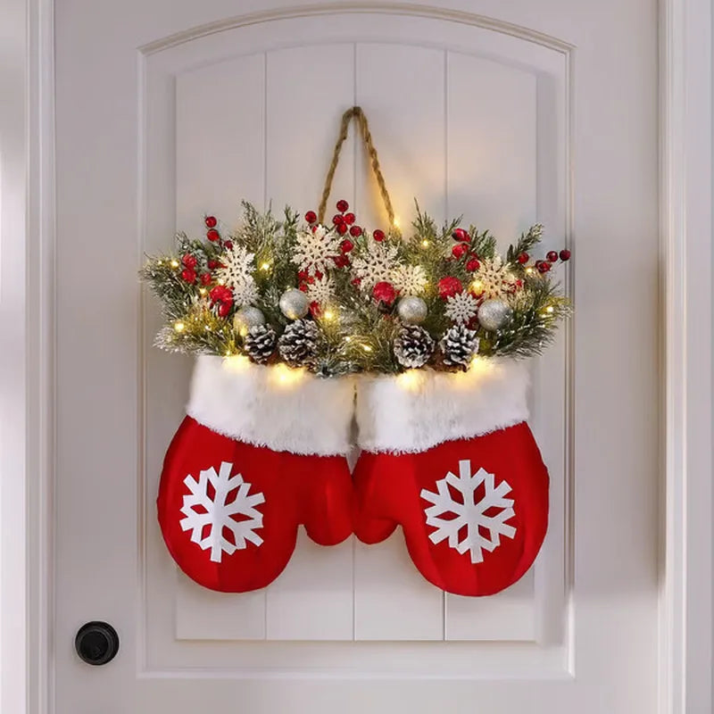 Christmas crutches, candies, lollipops, elderly people's gloves, hats, small ornaments, decorations, decorations, props