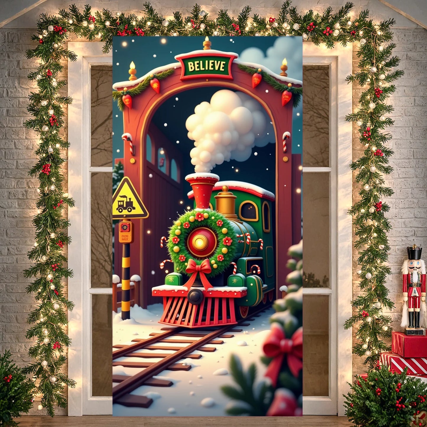 Christmas snowman Hanging Flag Door Banner Christmas Decorations For Home 2025 Ornaments Xmas Gifts Navidad New Year Decor 2026