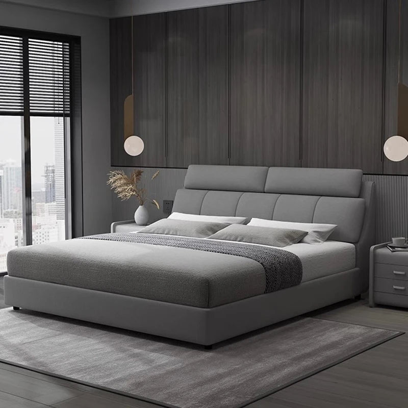 Headboard King Size Bed Frames European Nightstands Lounge Bed Luxury Bedroom Hotel Camas De Dormitorio House Accessories