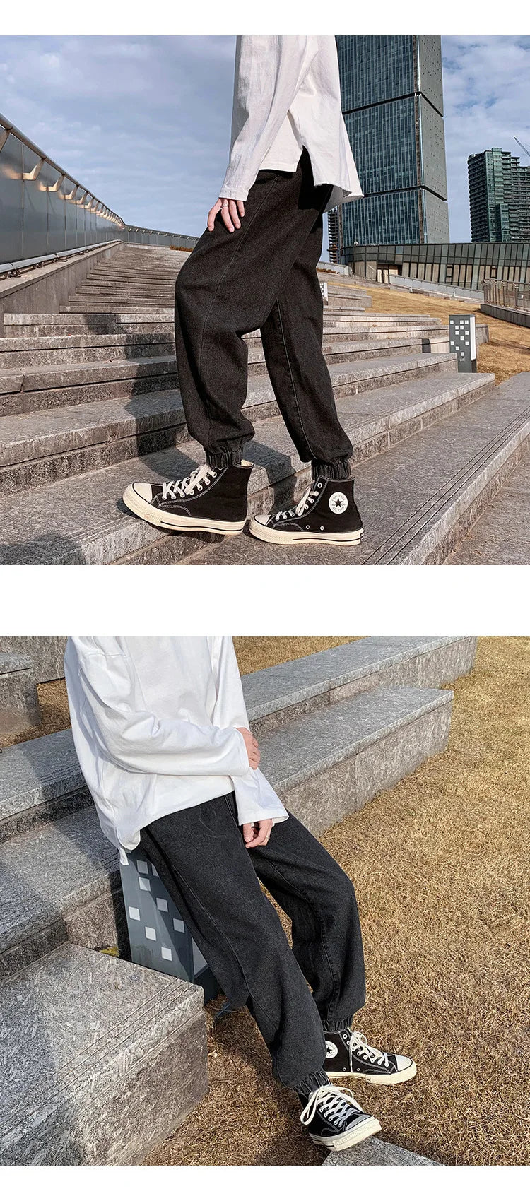 Jeans men Jeans Man Loose Joggers Streetwear Harem Jeans Cargo Pants Ankle-Length Denim Trousers denim pants joggers men